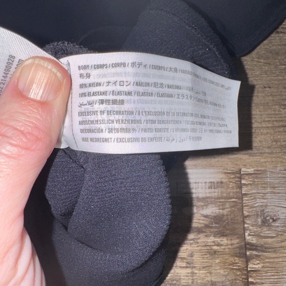 Abercrombie & Fitch Ribbed Long Sleeve Top Black Stretch Fitted Tee Size S - Picture 4 of 7